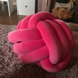 Pink Knot Accent Pillow